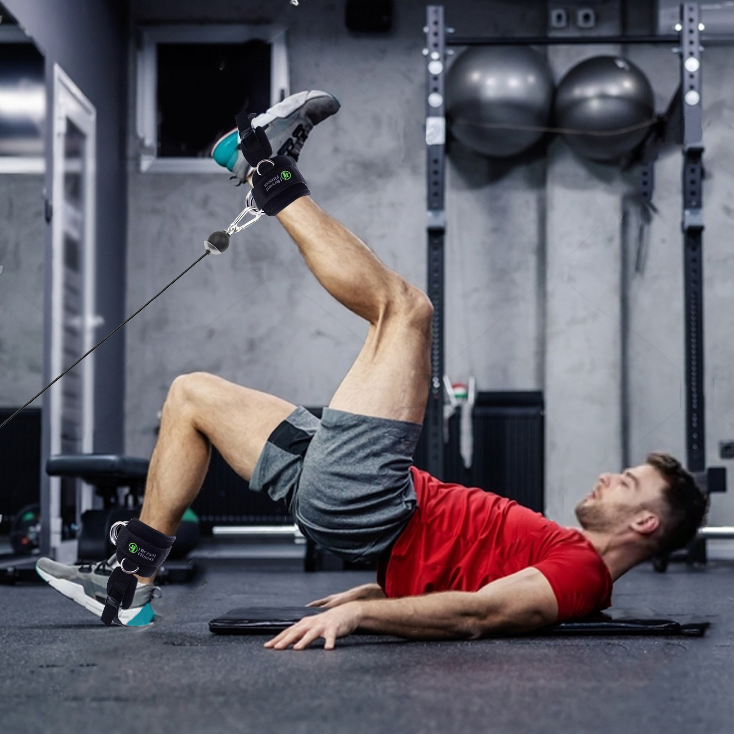 Protective Gear 4 D rings Ankle Straps for Cable Machine Adjustable Strap Cuffs Booty Building Workout Trainer Fitness Equipment 230720