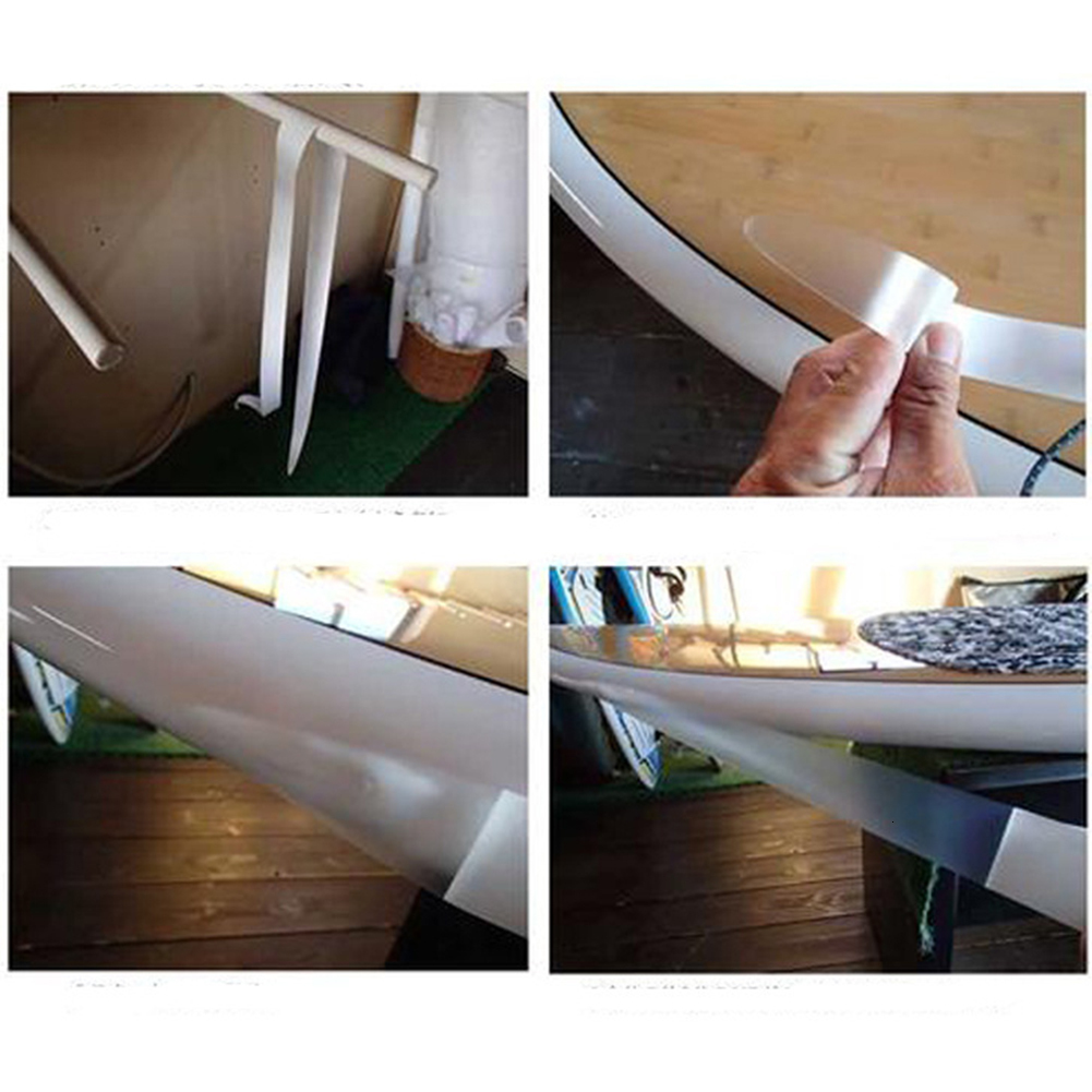 Kayak Accessories 2pcs Paddle Board Protection Tape Surfboard Rail Edge Protective 230720