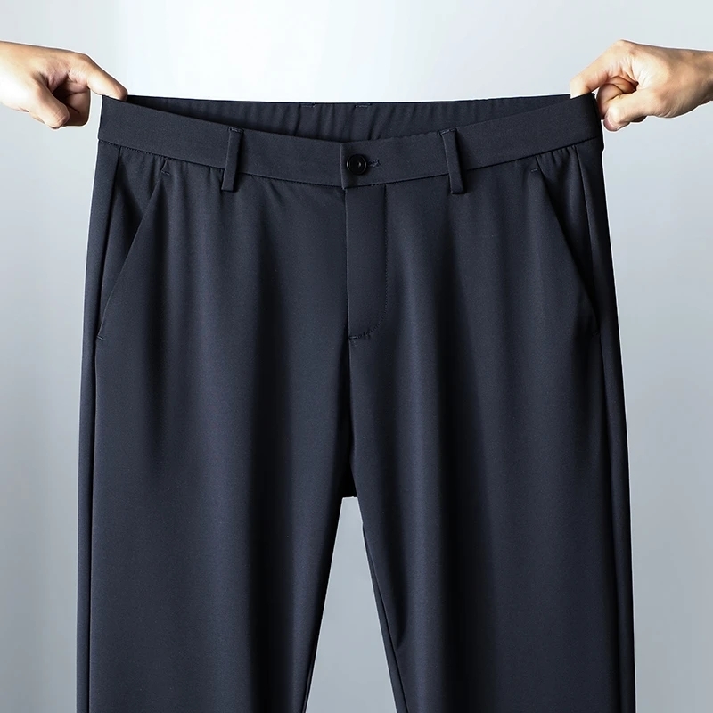 Men's Pants Tiansi Business Casual Ice Silk Summer Thin Trousers Elastic Youth Breathable QuickDrying UltraThin 230720