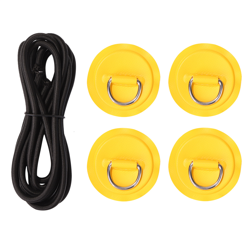 Kayak Accessories Surfboard Replacement Parts Kits Stainless Steel D Ring Patch 2 5m Elastic Rope for SUP Paddle Board 230720