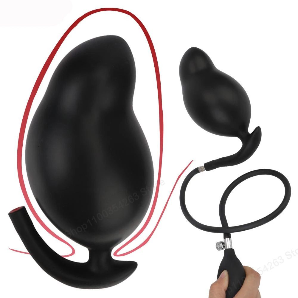 Anal Toys Super Big 15cm inflatable Buttplug silicone anal plug Prostate massage Anus Extender Dilatador Pump giant buttock plug sex toy 230720