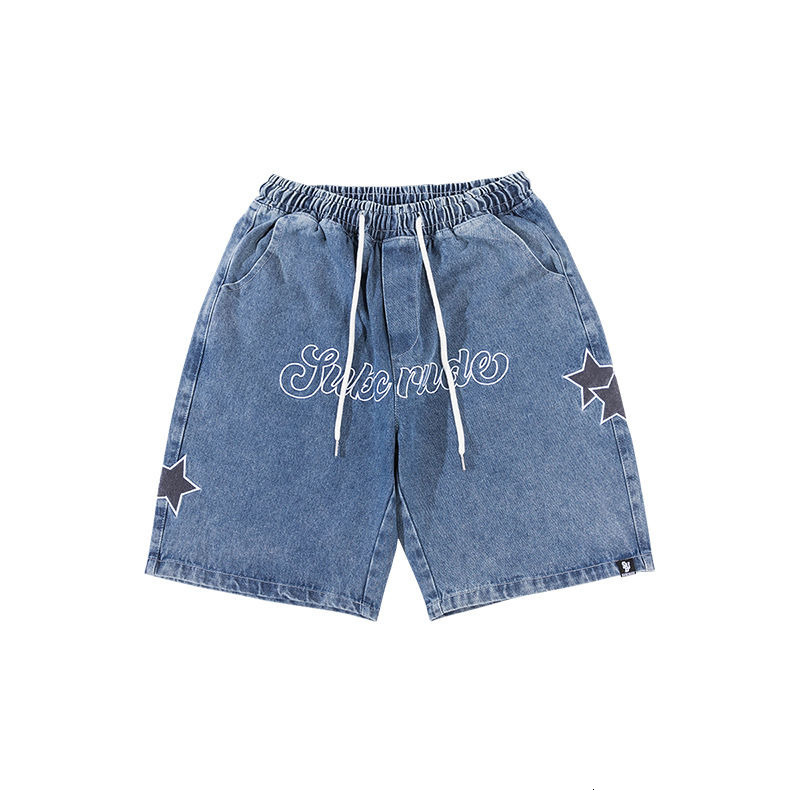 Womens Shorts Hip Hop Womens Summer Shorts Loose High Street Sports Pants Womens Short Jeans American Style Embroidery Denim Y2k Clothing 230720