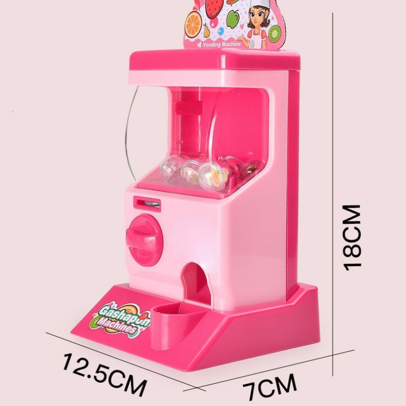 Kitchens Play Food Kids Simulation Self-service Vending Machine Gashapon Machine Coin-operated Candy Game Early Education Learning Toys Xmas Gifts 230