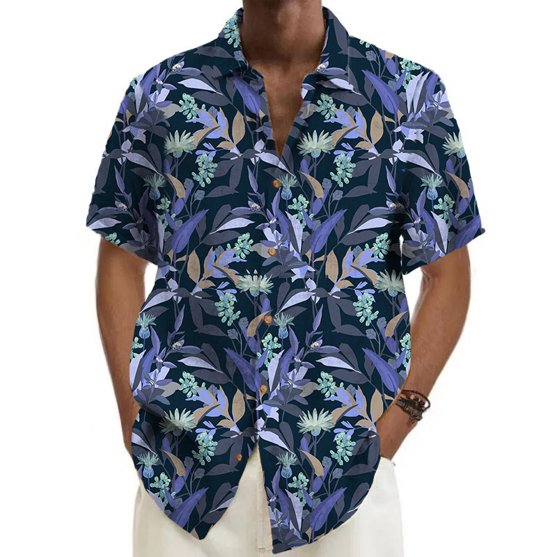 Mens Casual Shirts Hawaiian mens 3D floral print shirt summer fashion short sleeved Tshirt top casual pattern oversized clothing 230720