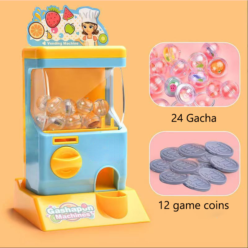 Kitchens Play Food Kids Simulation Self-service Vending Machine Gashapon Machine Coin-operated Candy Game Early Education Learning Toys Xmas Gifts 230