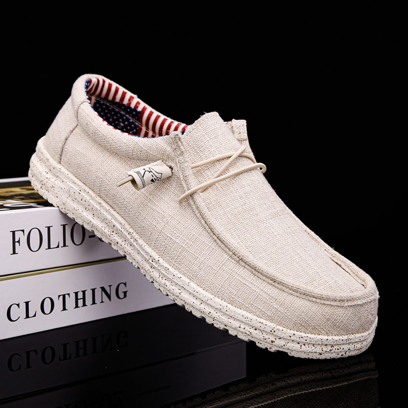Men's Canvas Boat Casual Loafers Deck Breathable Outdoor Flat Shoes for Spring Autumn 2024 dh910320090