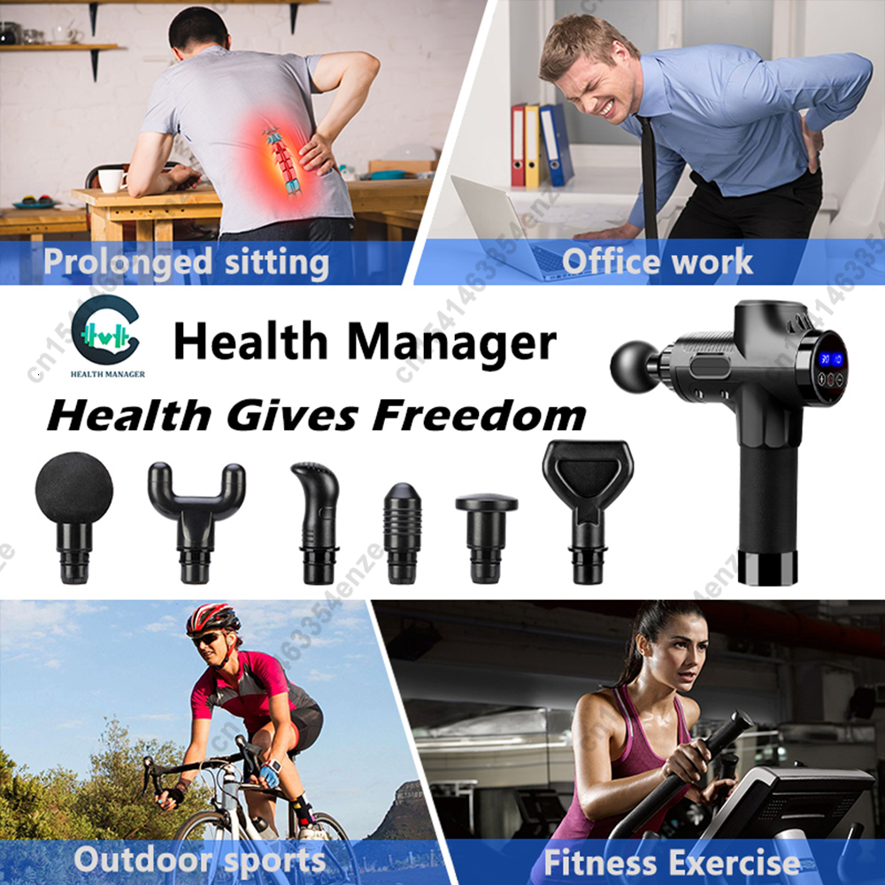 Full Body Massager Health Manager LCD Display Massage Gun Level 99 Massage Machine Muscle Pain Body Neck Massage Exercise Relaxation Pain Relief 23072