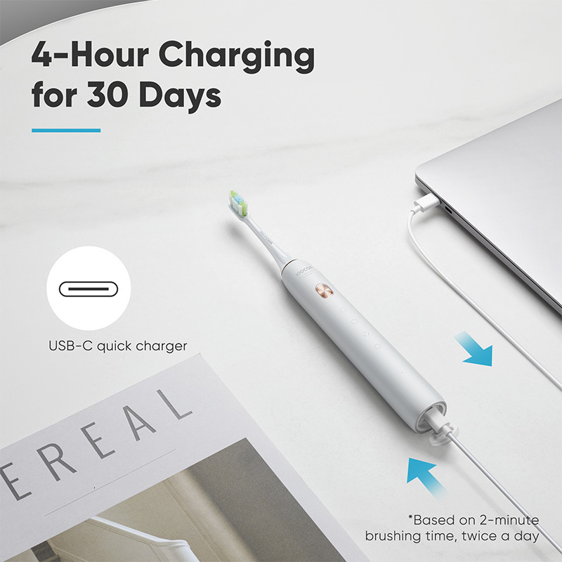 Toothbrush SOOCAS X3U Ultrasonic toothbrush USB charging waterproof with three heads suitable for adults 230720