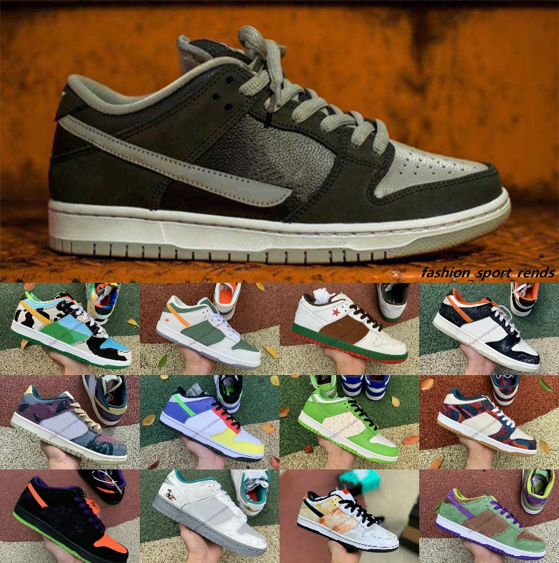 Men Casual Shoes Running sb low Sneakers Jackie Robinson Panda Grey Fog University Blue Michigan Green Medium Olive Free shipping Women Sports Trainers