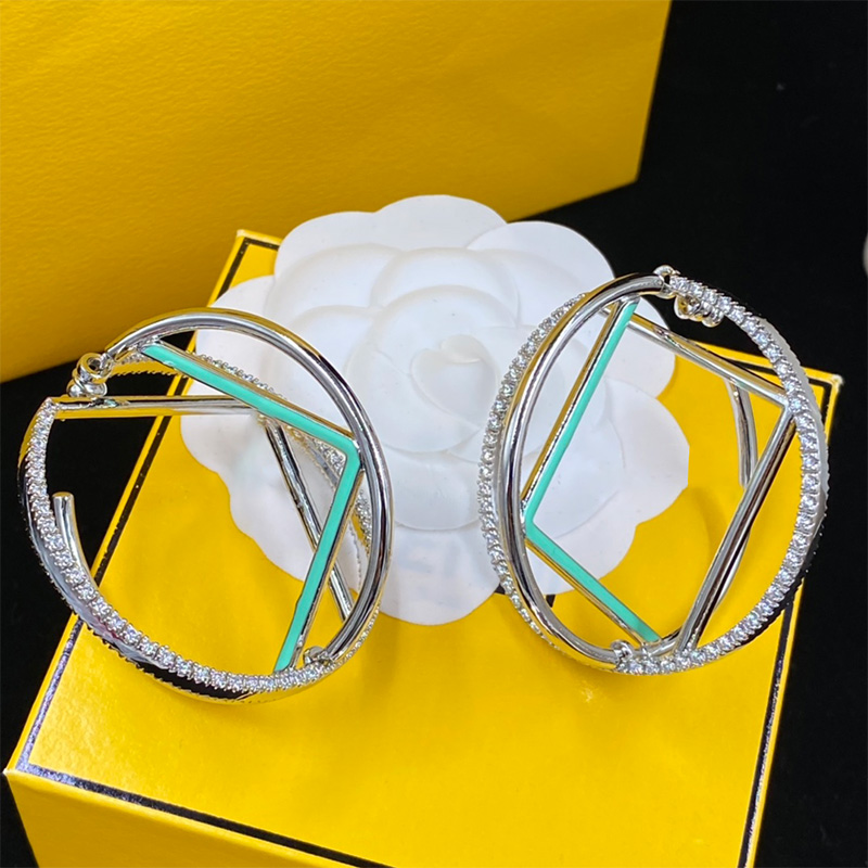 Toroidal Hollow Earrings Designer Women Silver Plated Earrings Chic Charm Stud Simple Street Stylish Exaggerated Luxury Jewerl