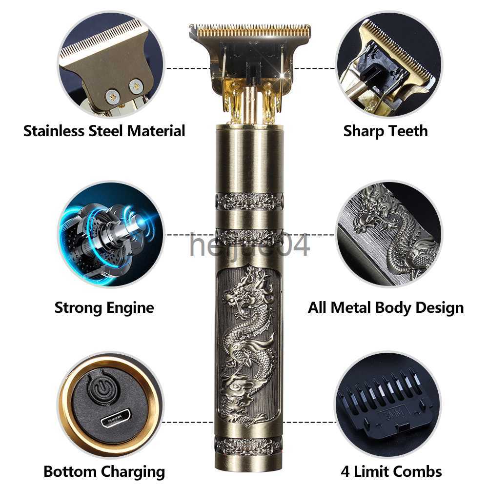 Clippers Trimmers 2022 New Professional Hair Clipper Set Rechargeable Electric T9 Hair Cutting hine Beard Trimmer Shaver Cordless Barber shop x0728