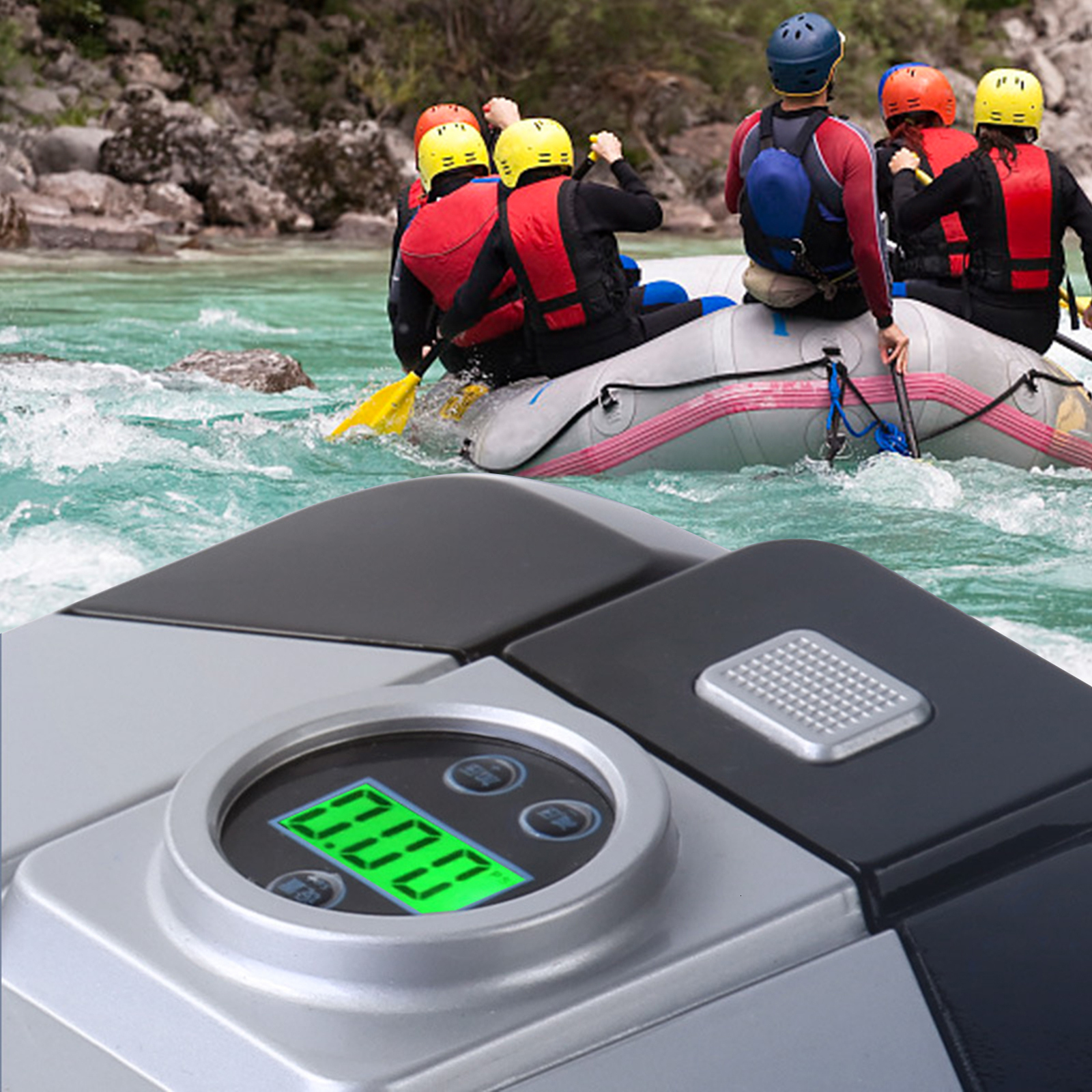 Kayak Accessories 15PSI Electric SUP Air Pump 12V Quick Inflator Deflator with Digital Display for Inflatable Stand Up Paddle Board Boat 230720