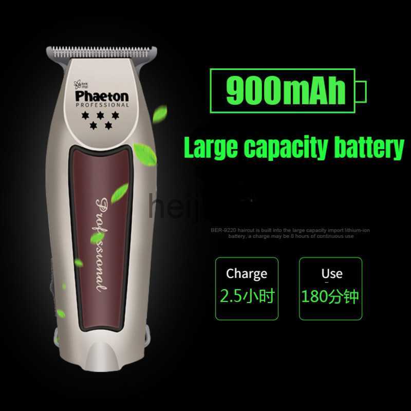 Clippers Trimmers Phaetons Hair Clipper Professional Hair Cutting hine Trimmer Men Rechargeable Haircut Cordless Electric Shaver Beard Barber x0728