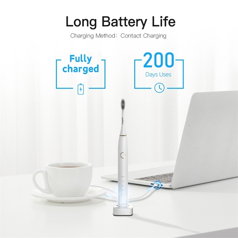 Toothbrush Nandme NX8000 Smart Acoustic Electric toothbrush Deep Cleaning Toothbrush IPX7 Waterproof Micro vibration Deep Cleaning Whitening Agent 230