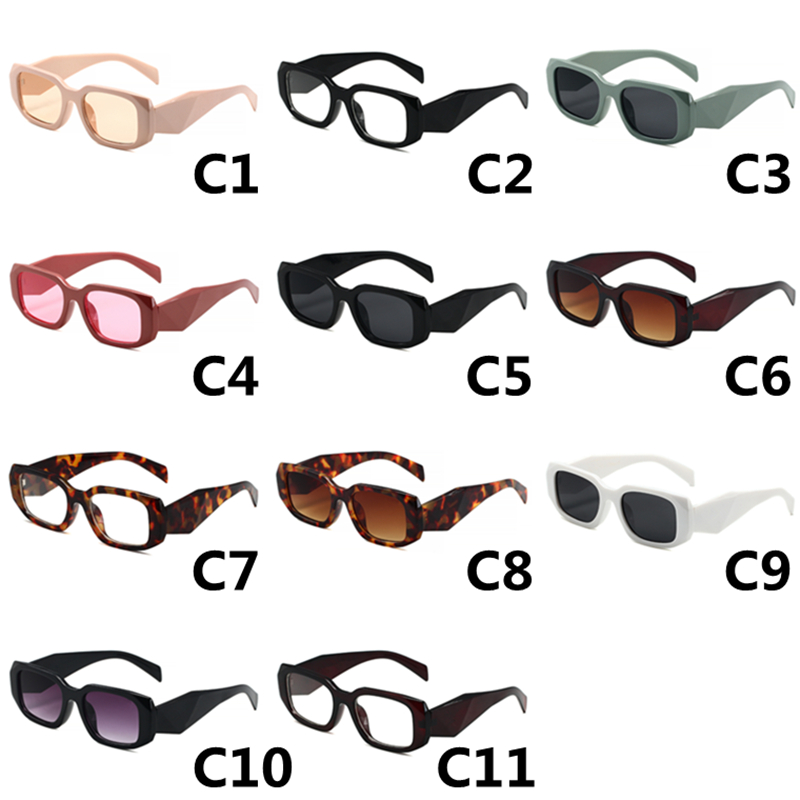 Fashion Designer Sunglasses Square Goggle Beach Sun Glasses For Man Woman Eyeglasses 11 Colors High Quality
