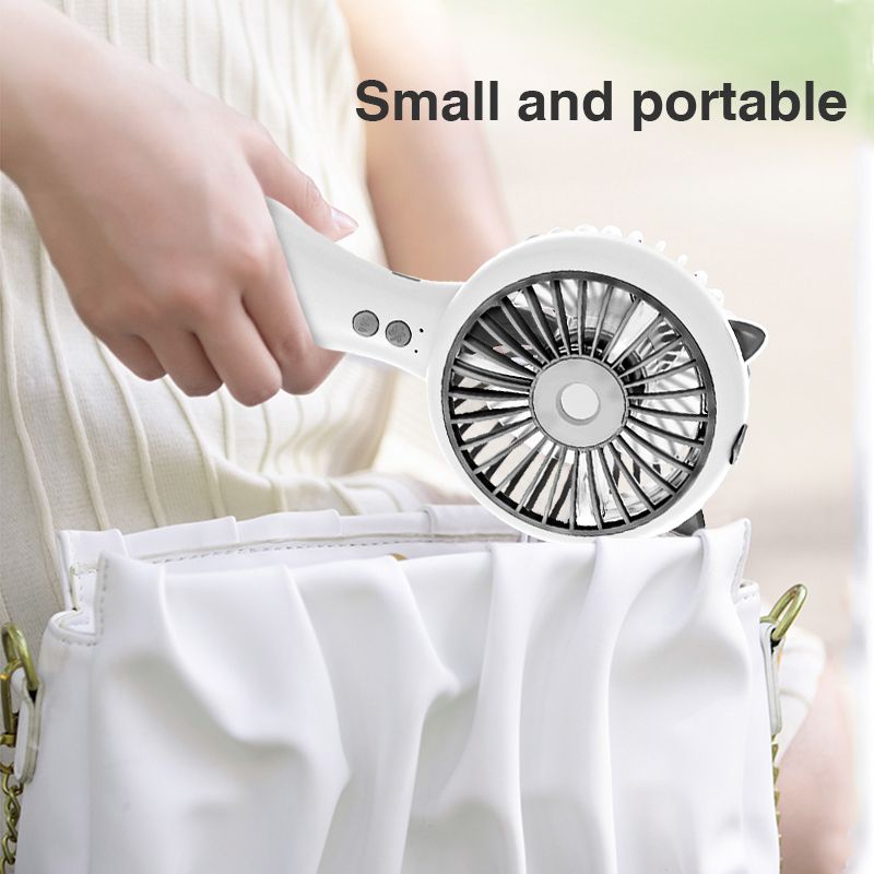 water misting portable handheld fan 3 speed usb desktop electric fan summer cooling air conditioner camping travel picnic