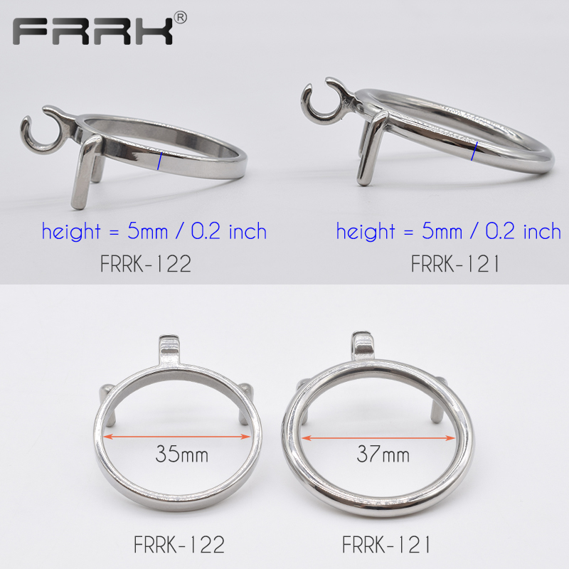 Cockrings FRRK Diphallia ring cock lock male chastity cage stainless steel binding device adult restricted Sex toy 230720