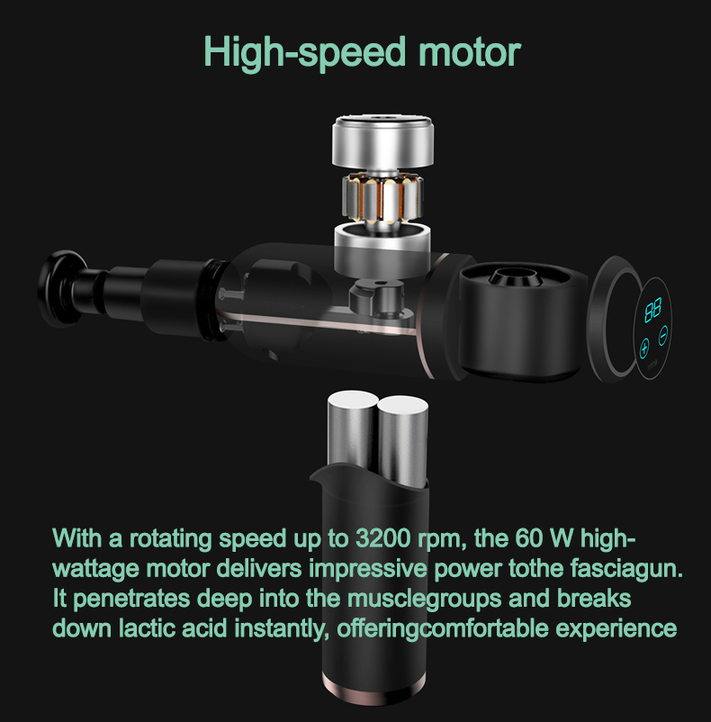Full Body Massager LCD Display Massage Gun Portable Percussion Handgun Massager Deep Tissue Muscle Relieving Pain in the Body and Neck Fitness 230720