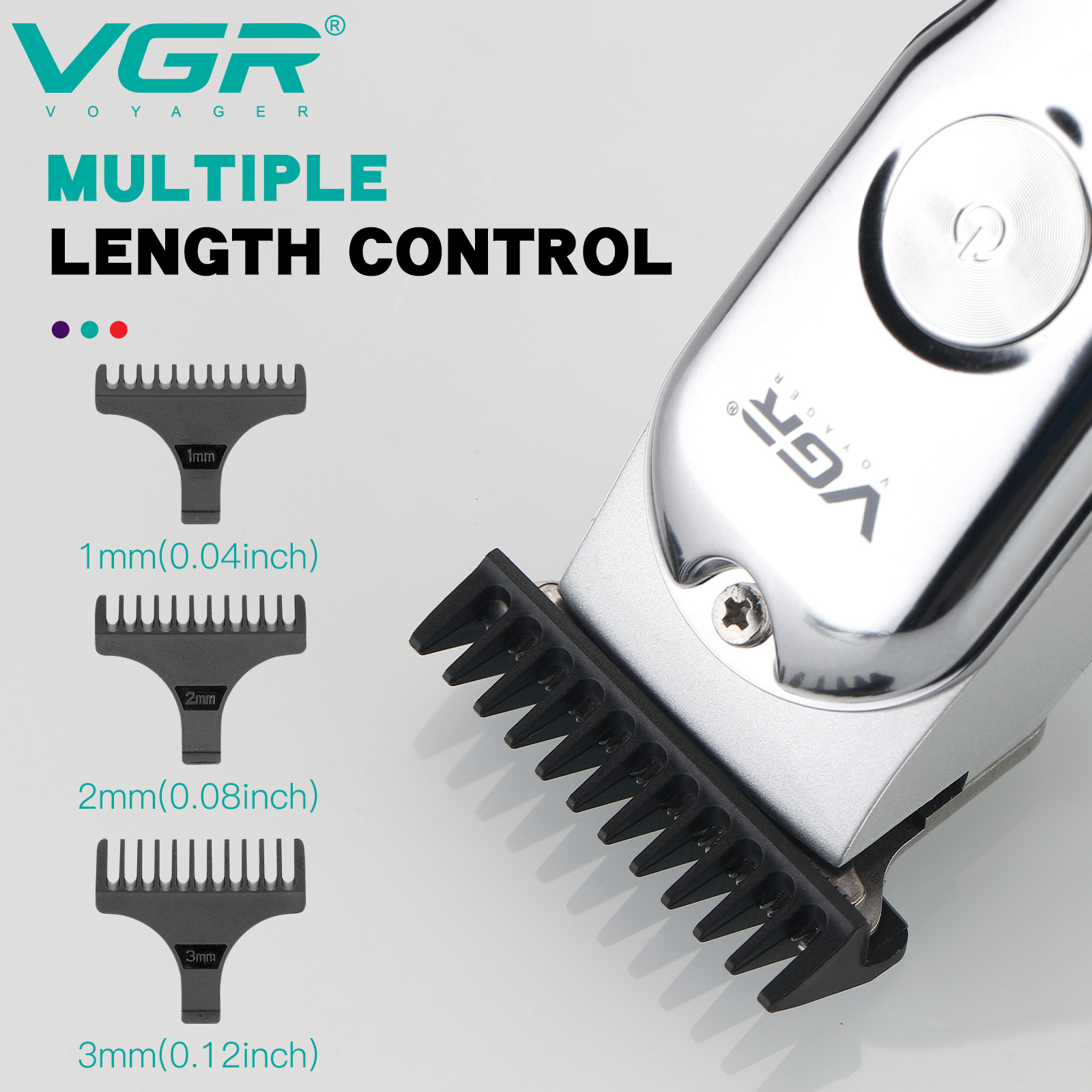 VGR Cutting Electric Clipper Professional Haircut Machine Mini Barber Rechargeable Hair Trimmer for Men V-071 230720 C260312