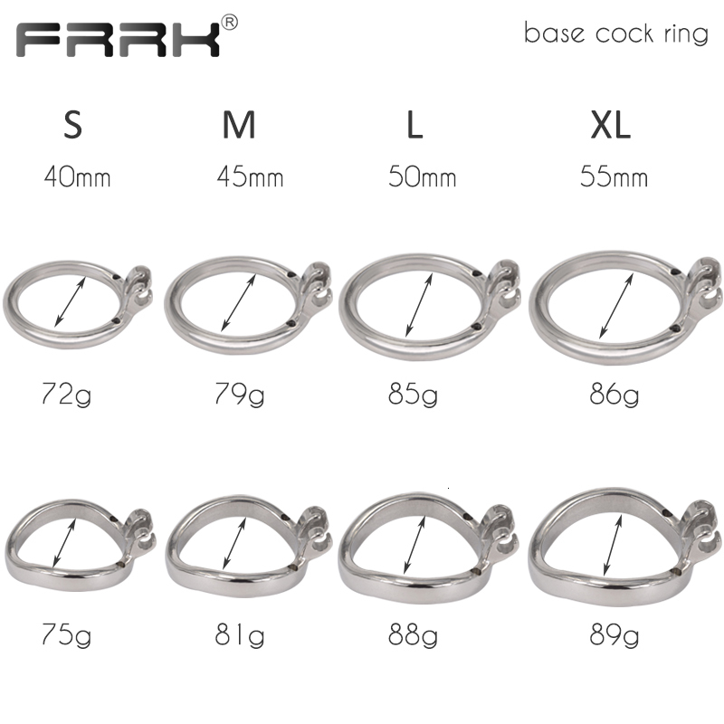 Cockrings FRRK Diphallia ring cock lock male chastity cage stainless steel binding device adult restricted Sex toy 230720
