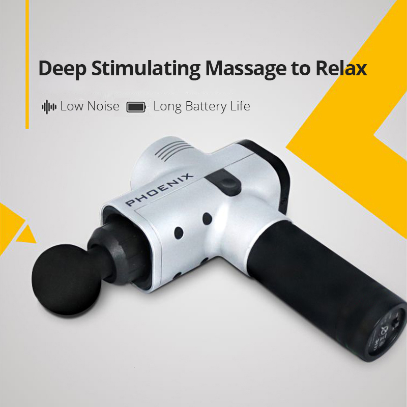 Full Body Massager Phoenix A2 Massage Gun Professional Vibration Massage Machine Electric Health Care Body Muscle Relief Pain Treatment Low Noise 4 He