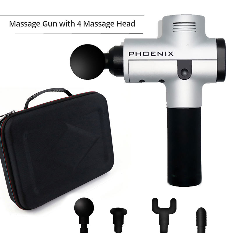 Full Body Massager Phoenix A2 Massage Gun Professional Vibration Massage Machine Electric Health Care Body Muscle Relief Pain Treatment Low Noise 4 He