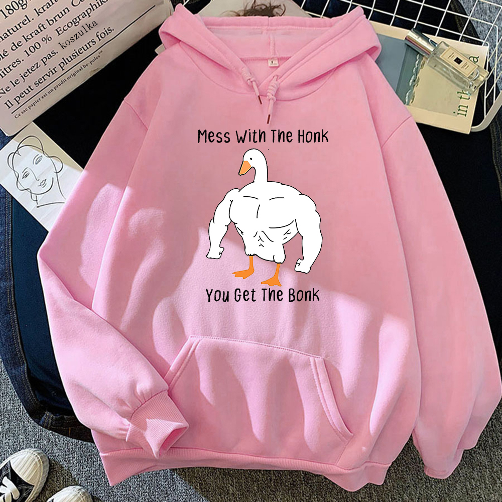 Men's Hoodies Sweatshirts You Get The Bonk Humor Graphic Male Hoodie Cartoon Murder Goose Kawaii Harajuku Oversized Men Aesthetic Tops 230720