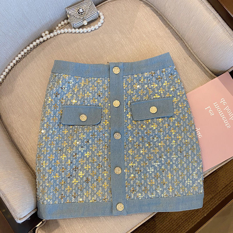 Two Piece Dress Summer Spring O-Neck Bellflower Embroidery Sequined Coat Beaded Cardigan Short-sleeved Tops A-Line Dress 2pcs Woman Suit Set 230720