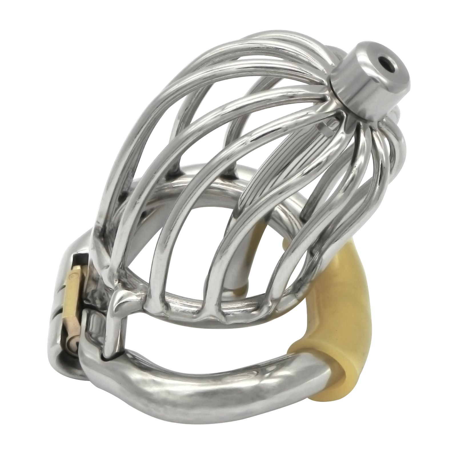 Cockrings Ergonomic stainless steel invisible lock male chastity device rooster cage penis lock rooster ring chastity belt S095 230720
