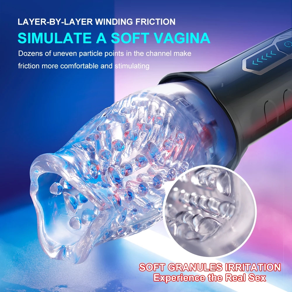 Masturbators Automatic rotating vibration massager cup suitable for men true oral sex gorgeous delay trainer penis massage male masturbation toys 2307