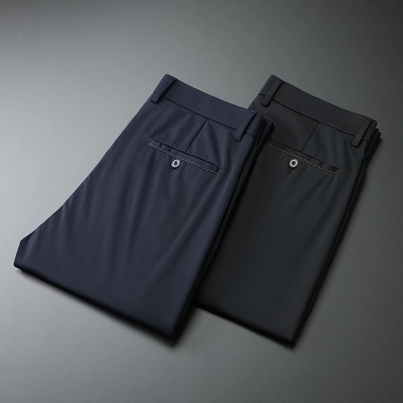 Men's Pants Tiansi Business Casual Ice Silk Summer Thin Trousers Elastic Youth Breathable QuickDrying UltraThin 230720
