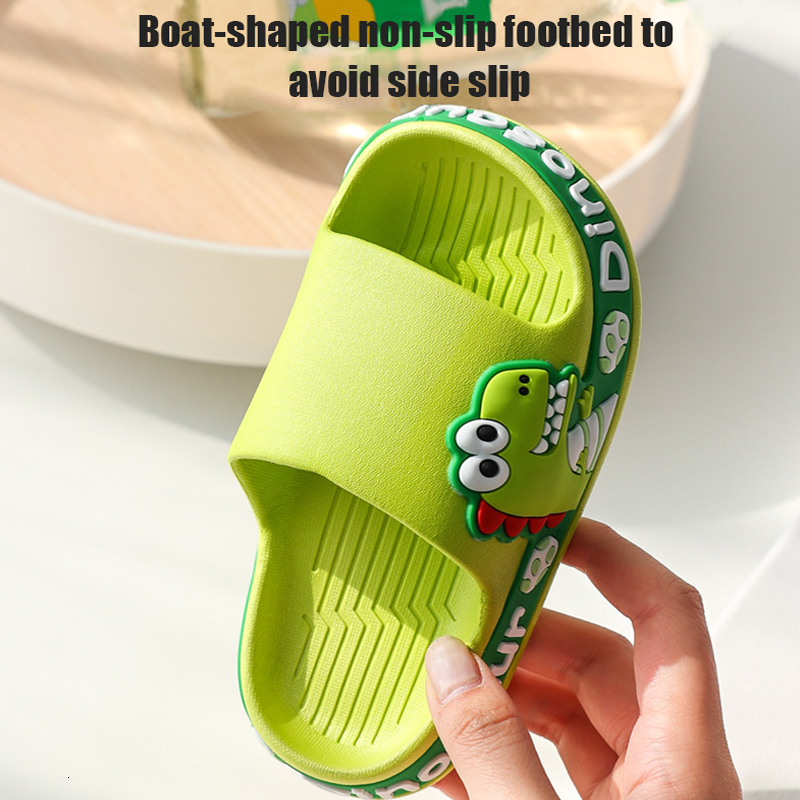 Slipper Cartoon Animal Children Slippers Summer Boys Home Non slip Bathroom Girls Soft Dinosaur Outdoor Beach Sandals 230720