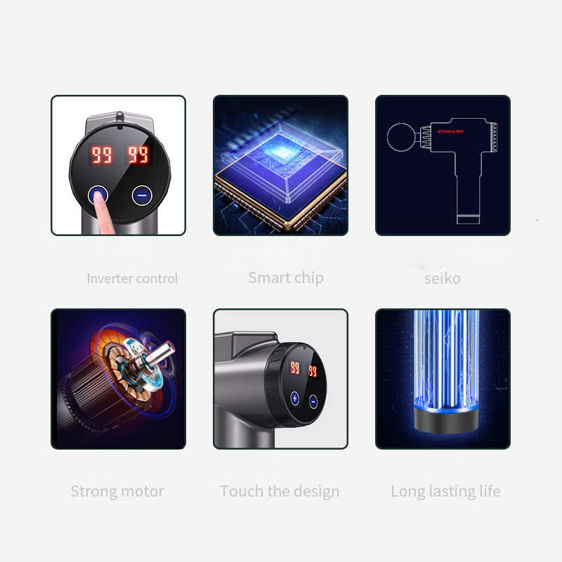 Full Body Massager High frequency massage gun deep muscle massage relaxation electric shock LCD display Fascia gun wholesale direct shipment 230720