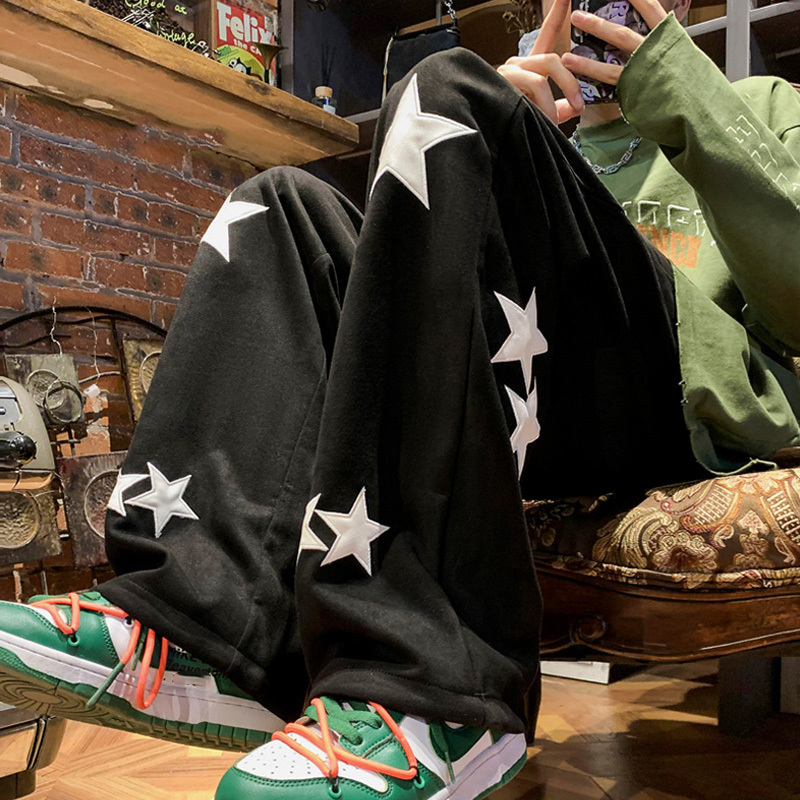 Men's Pants Vintage Print Sweatpants Men Casual Straight Pants Loose Trousers Trend Fashion Streetwear Plus Size Bottoms Male Y2K Clothing 230720