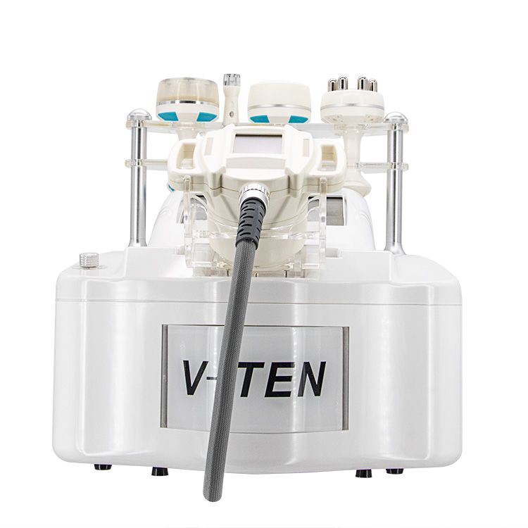 Upgraded V10 Vacuum + 40Khz + RF + Infrared Body Slimming Fat Dissolving 5 Handles Lymphatic Drainage Wrinkle Dispelling Roller Massage Equipment