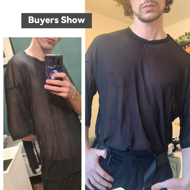 Men's TShirts Fashion Mesh Men T Shirt Sexy O Neck Short Sleeve See Through Nightclub Party Tshirts Men Street Tee Tops S5XL INCERUN 230720