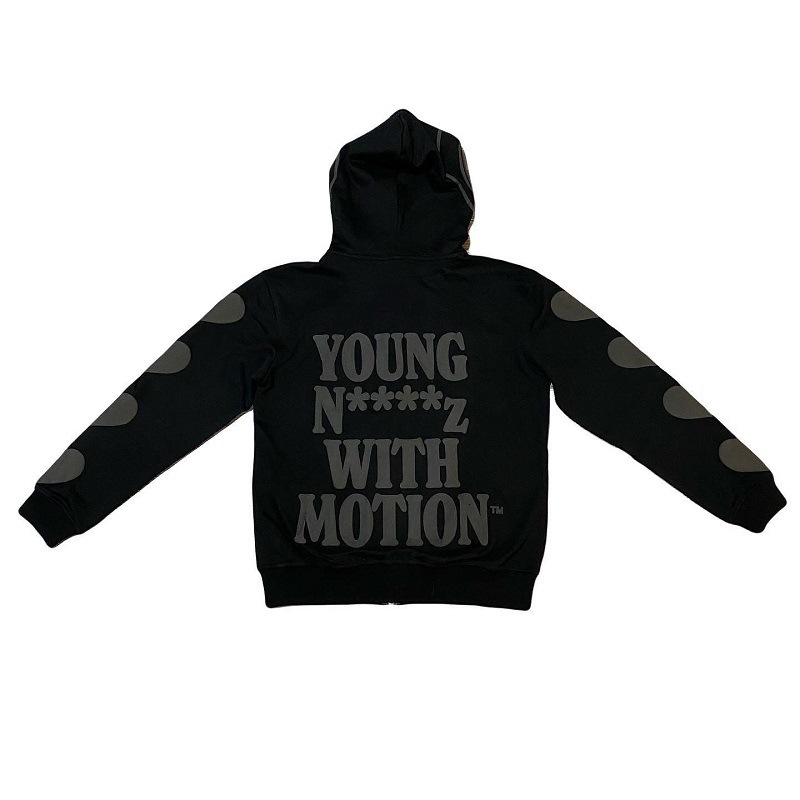 Men's Hoodies Sweatshirts Y2K Full Zip Hoodies Men Retro Letter Print Long Sleeve Loose Jacket Coats Autumn Winter Harajuku Hip Hop Goth Hooded S