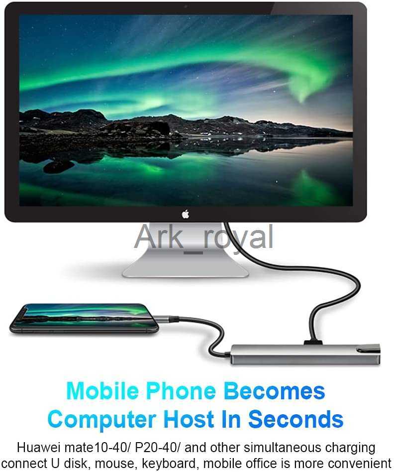 Expansion Boards Accessories USB 30 Hub For Laptop Adapter PC Computer PD Charge Dock Station RJ45 HDMIcompatible TFSD Card Notebook TypeC Splitter J2