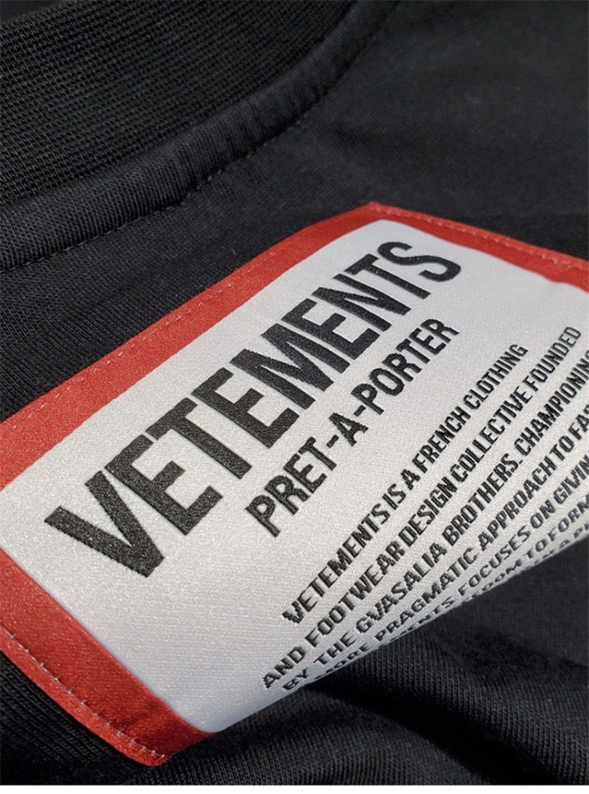 Mens TShirts HEAVY DUTY FABRIC VEEMENTS TEE 1 Quality Large Top Tee Embroidery Label Casual Tshirt 230720