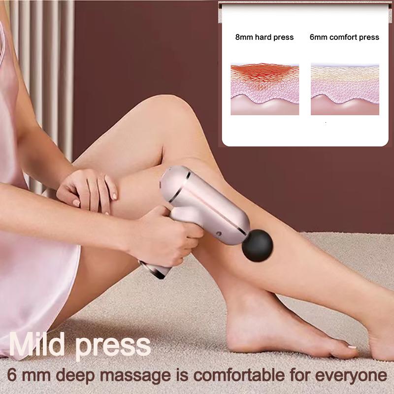 Full Body Massager LCD Display Massage Gun Portable Percussion Handgun Massager Deep Tissue Muscle Relieving Pain in the Body and Neck Fitness 230720