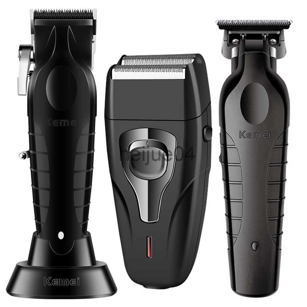 Clippers Trimmers Kemei Hair Clipper KM2296 KM2299 KM1103A Barber Electric Hair Clipper Set Men's Beard Trimmer Hair Cutting hine Trimmer x0
