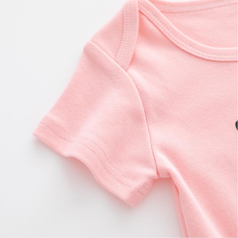 Rompers Baby Boys Girls Brand Rompers Cotton Toddler Short Sleeve Jumpsuits Letters Printed Newborn Cartoon Bear Onesies Infant ClothingY250119WFFZ