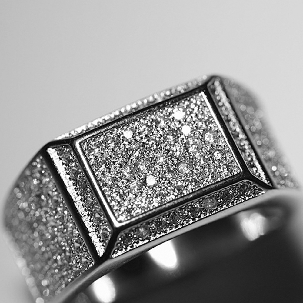 Wedding Rings HOYON S925 Sterling Silver 2 Carat Diamond Ring Men s Anilo Gemstone 925 Jewelry Bougue Anilomuje 230721