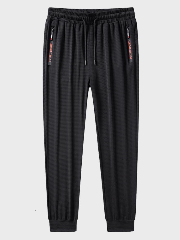 Men's Pants Summer Breathable Mesh Black Sweatpants Men Joggers Sportswear Baggy Trousers Male Casual Track Pants Plus Size 7XL 8XL 9XL 230720