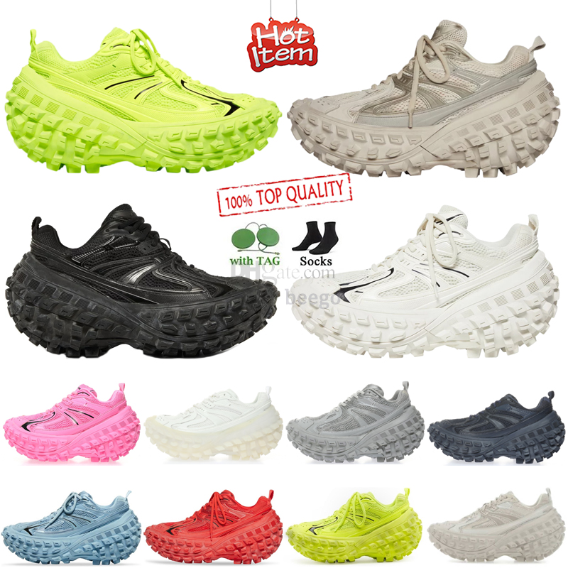 Defender Sneaker Men Women Casual Shoes Rubber Platform Tire Shoe Sneakers Beige Black Khaki Army Green Trainers Sports