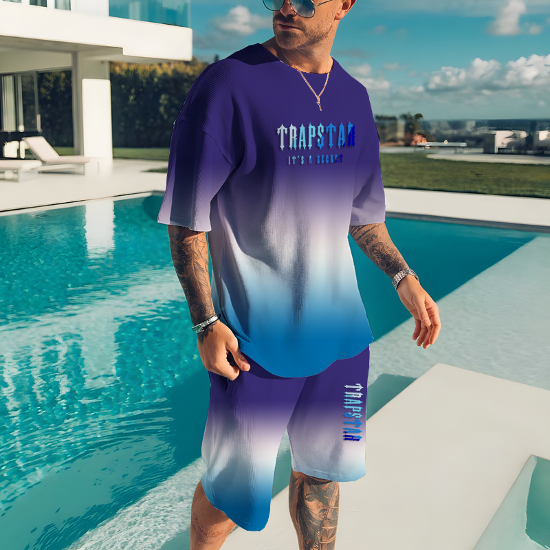 Men's Tracksuits Summer Fashion Casual Beach Shorts Set 3D Print ONeck Top Oversized Tshirt Sportswear 2 Pieces 230720