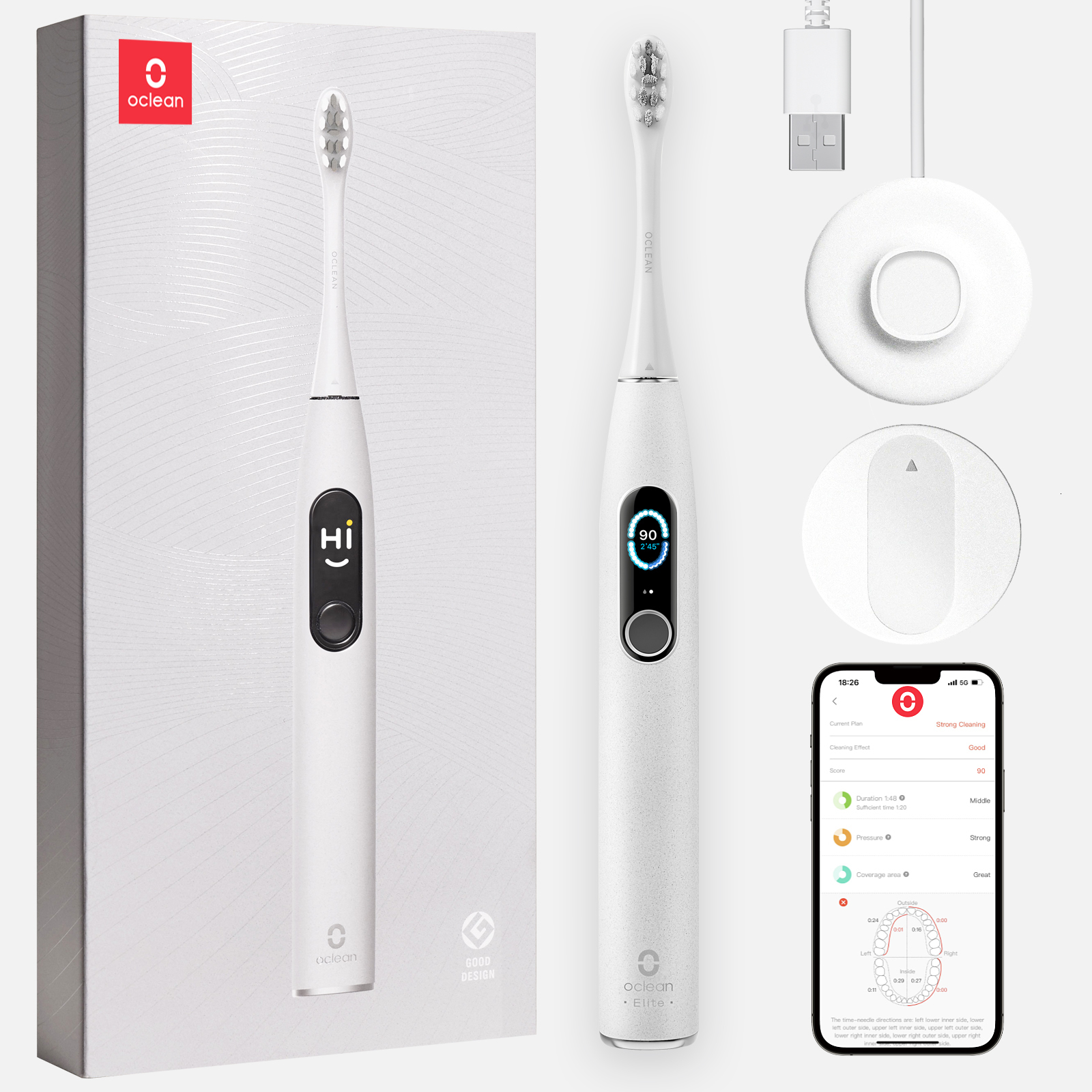 Toothbrush Oclean X Pro Elite Intelligent Acoustic Electric toothbrush Ultrasonic Tooth Whitening Ultrasonic Tooth Whitening 230720