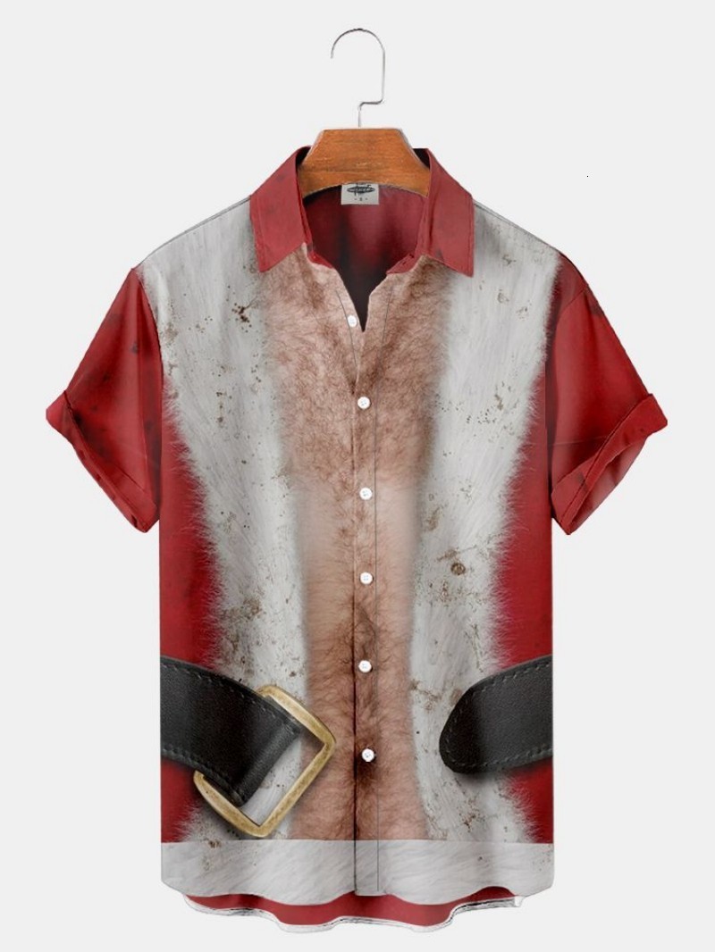 Men's Casual Shirts 3d Men Floral Camisa Hawaii Shirt Graffiti Masculina Casual Social Cufflinks Short Sleeve Blouse Street Men's For Skelet