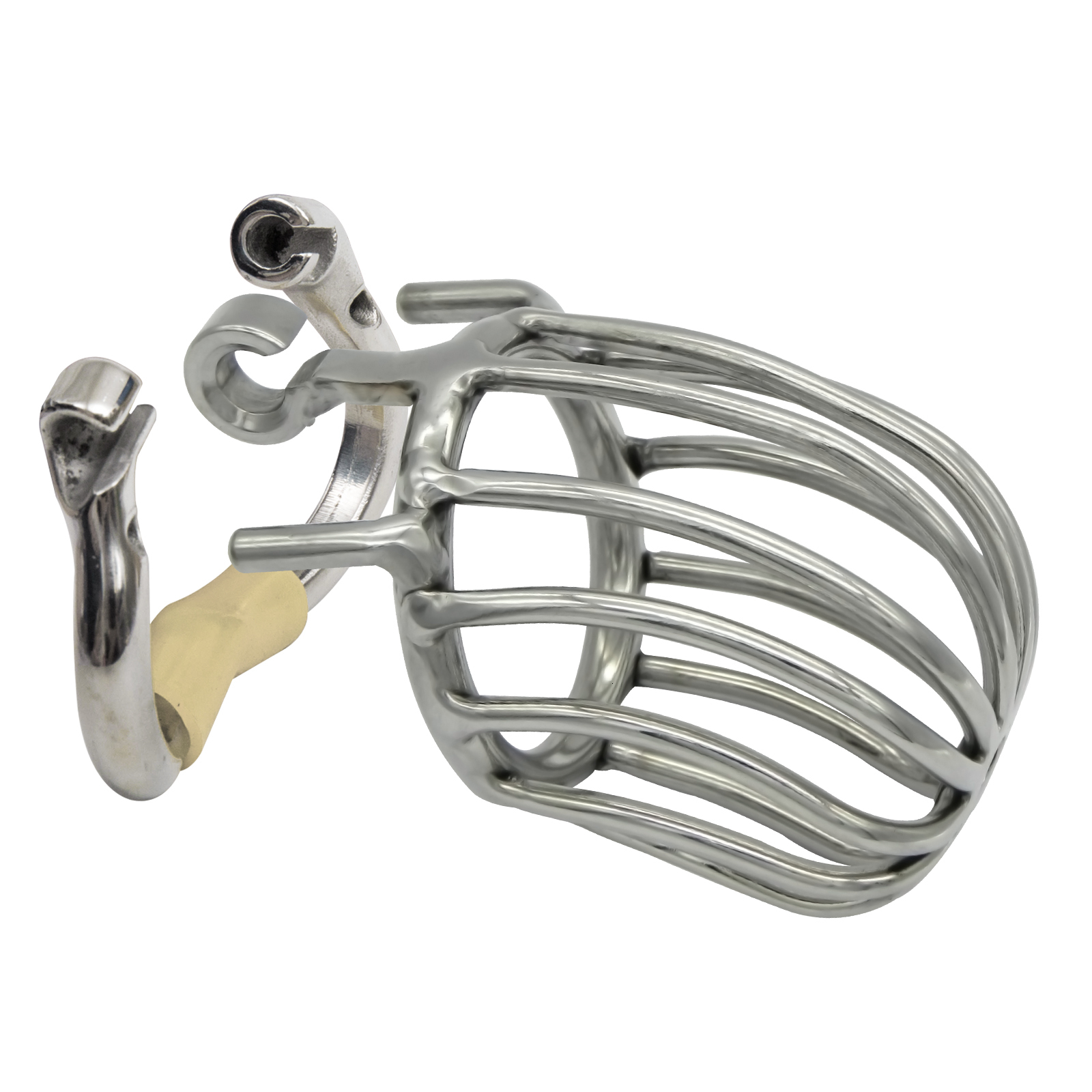 Cockrings Ergonomic stainless steel invisible lock male chastity device rooster cage penis lock rooster ring chastity belt S095 230720