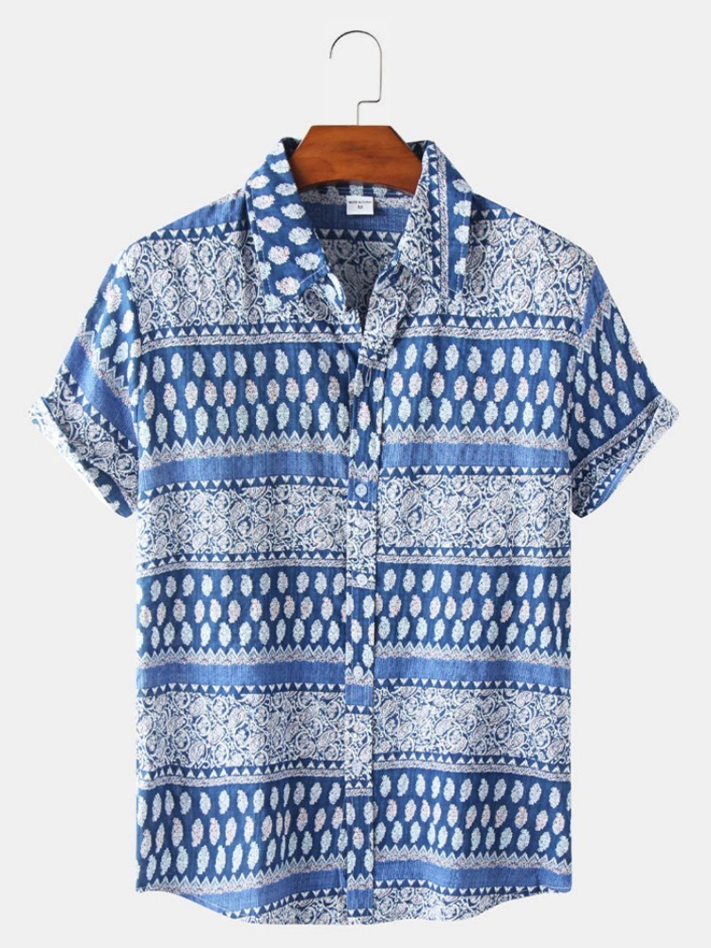 Men's Casual Shirts 3d Men Floral Camisa Hawaii Shirt Graffiti Masculina Casual Social Cufflinks Short Sleeve Blouse Street Men's For Skelet